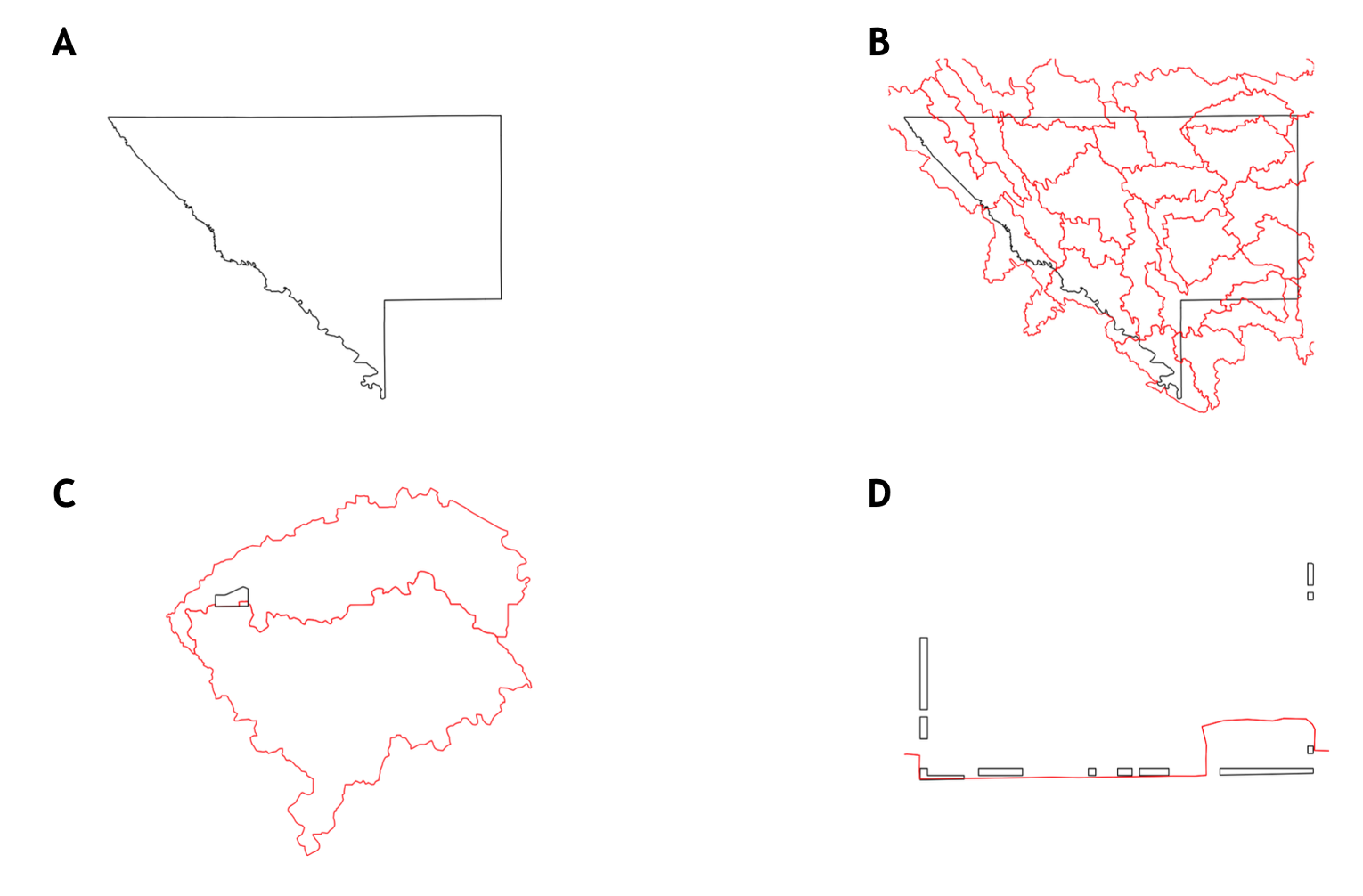 Diagram showing dasymetric clipping workflow